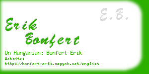 erik bonfert business card